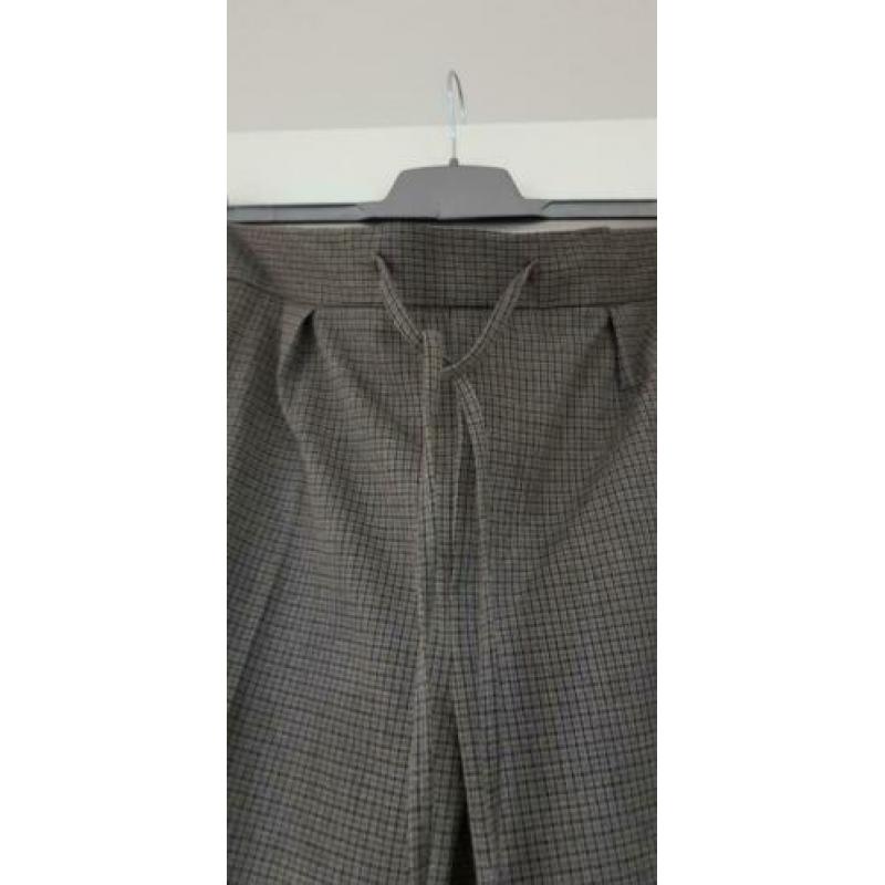 Zara geruite broek mt 40 bruin grijs