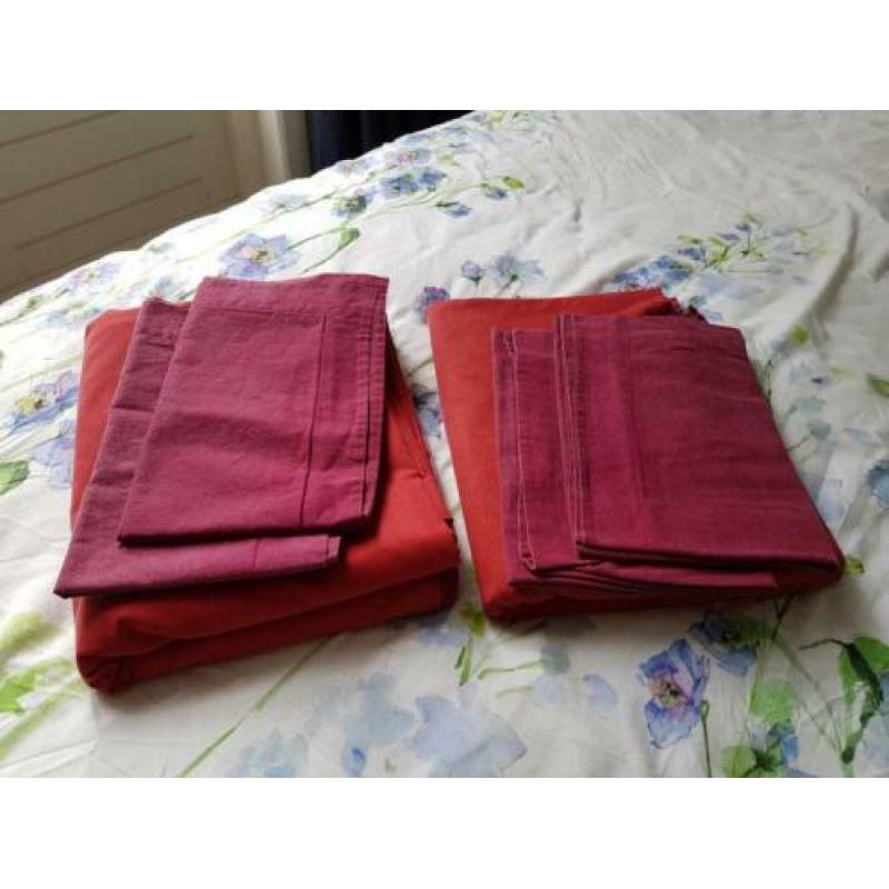 Dekbedovertrek - 240 x 220 - rood (2x)