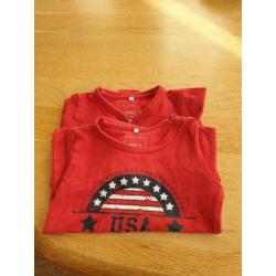 2 rode name it shirts maat 56