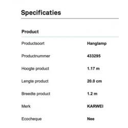 KARWEI Hanglamp Aiden