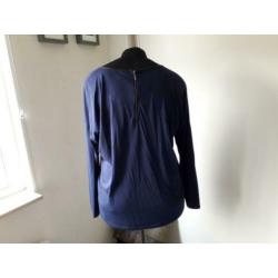 donkerblauw shirt VERO MODA met ritsje achter mt XL