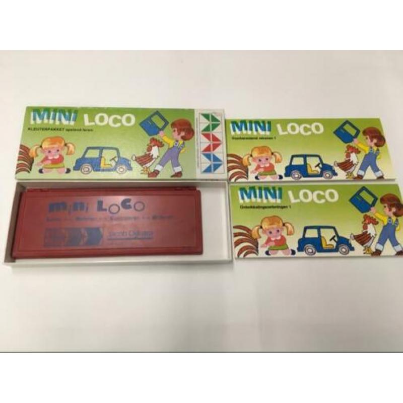 Vintage mini loco kleuterpakket met boekjes, als nieuw