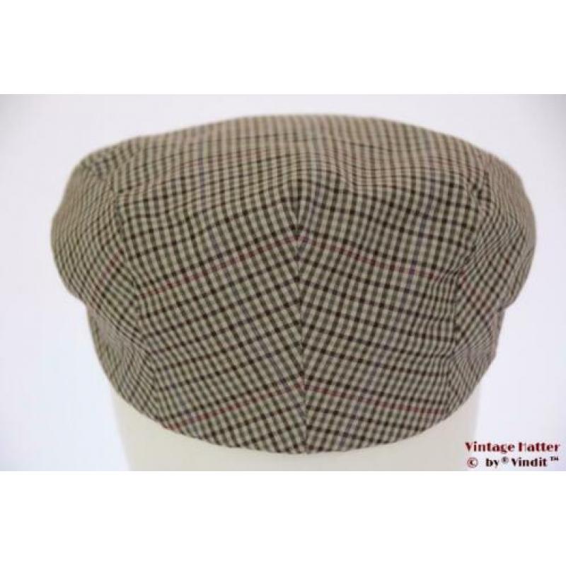 Vintage flatcap Platte pet Canda grijs met drukknoop 56