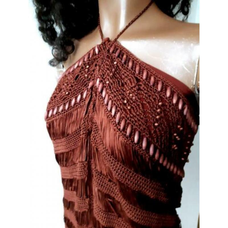 KAREN MILLEN maat 3 gehaakte rok/top Ibiza boho bohemian
