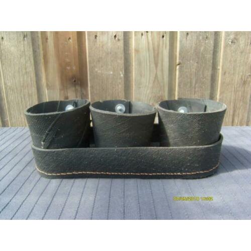 NIEUW - 25 % KORTING - rubber tray met 3 potten, industrieel