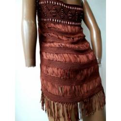 KAREN MILLEN maat 3 gehaakte rok/top Ibiza boho bohemian