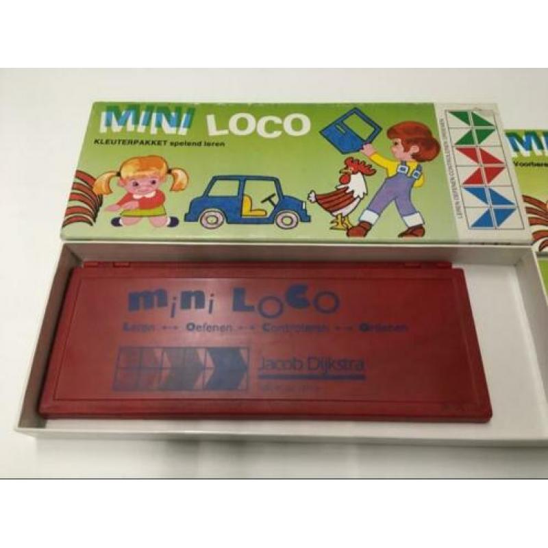 Vintage mini loco kleuterpakket met boekjes, als nieuw