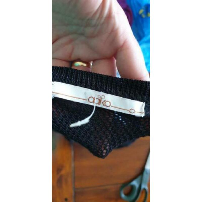 ZGAN zwarte opengewerkte AAIKO trui XL 44/46, truitje zwart