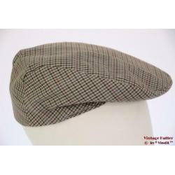 Vintage flatcap Platte pet Canda grijs met drukknoop 56