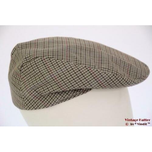 Vintage flatcap Platte pet Canda grijs met drukknoop 56