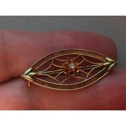Antieke gouden broche Diamant