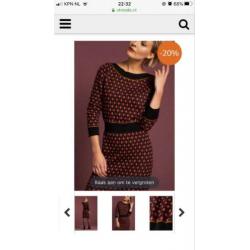 Mooie nieuwe jurk King Louie zwart Audrey dress diamond M