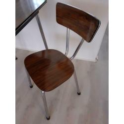 Eettafel + 2 stoelen retro eetset