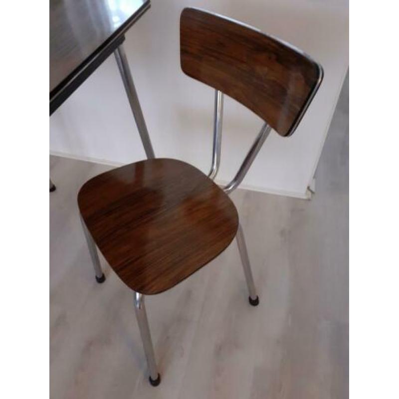 Eettafel + 2 stoelen retro eetset