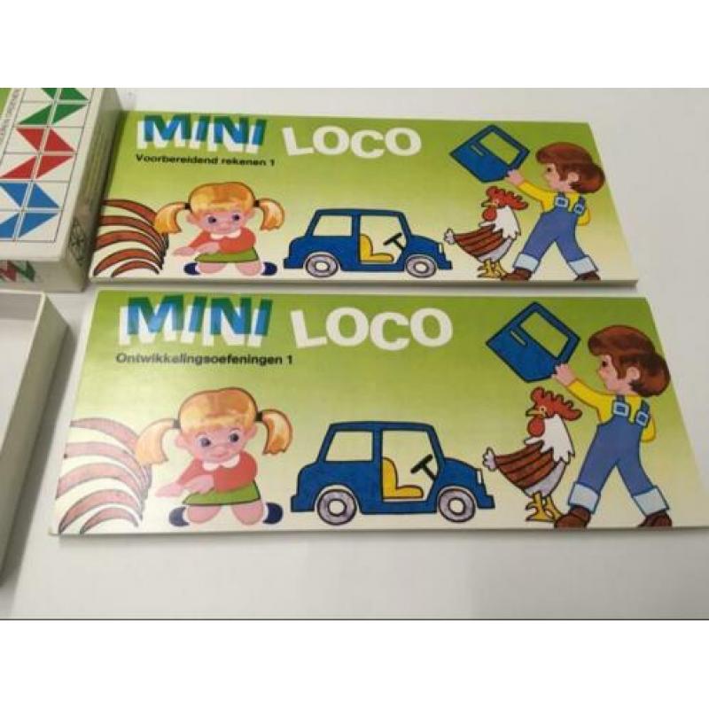 Vintage mini loco kleuterpakket met boekjes, als nieuw