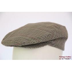 Vintage flatcap Platte pet Canda grijs met drukknoop 56