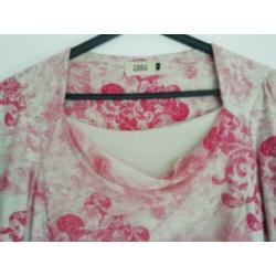 Emma (College Style) roze bewerkt jurk