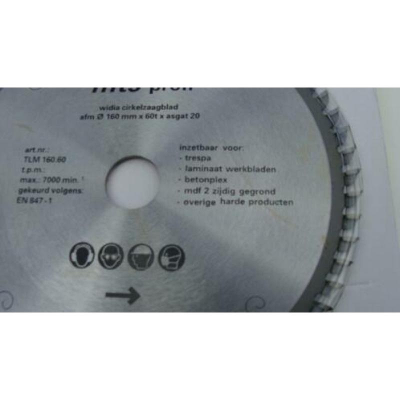 **Trespa-Laminaat zaagblad*160/20 en 60 tanden*Voor Festool*