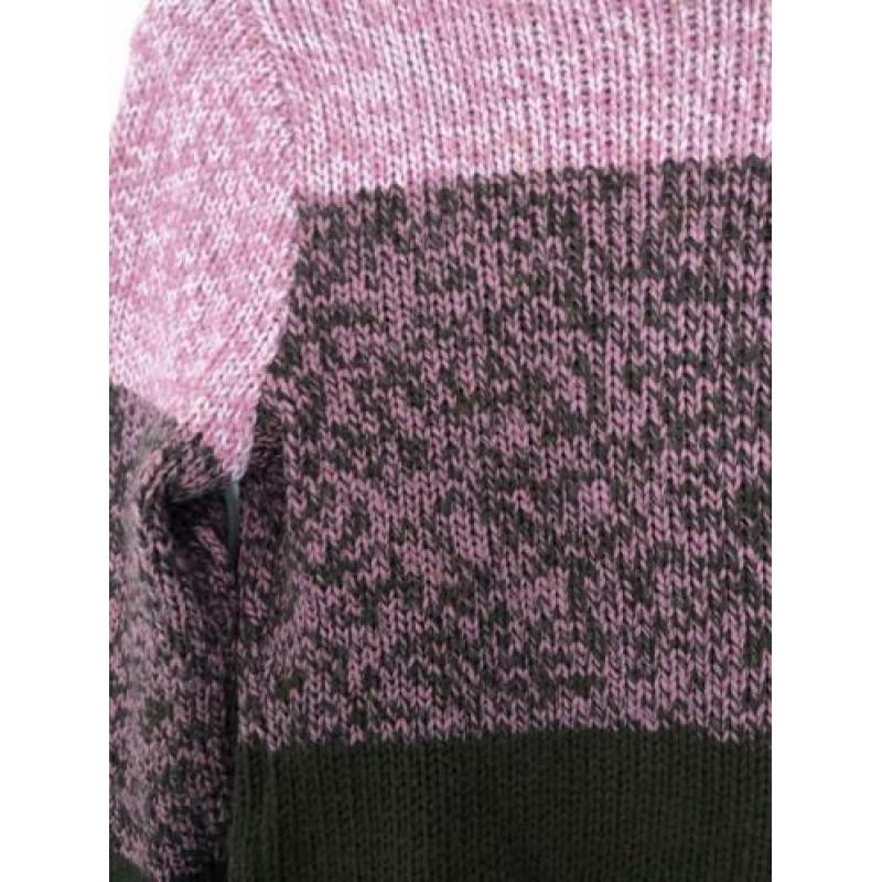 Vintage trui roze met bruin