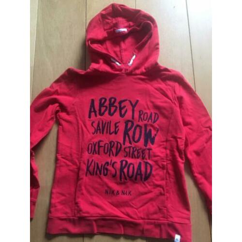 Nik & Nik hoodie trui 152 jongen rood