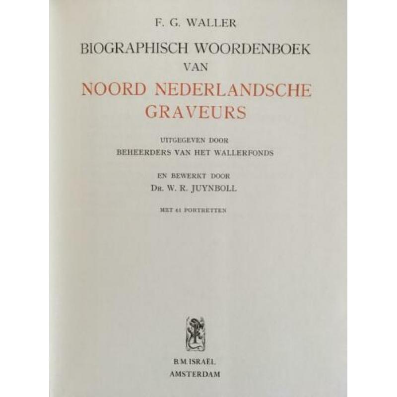 Biographisch woordenboek - F.G.Waller