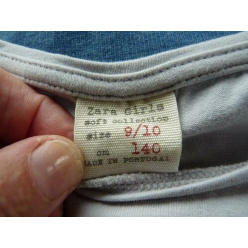 Grijs longsleeve met pailletten Belle maat 140 Zara Girls