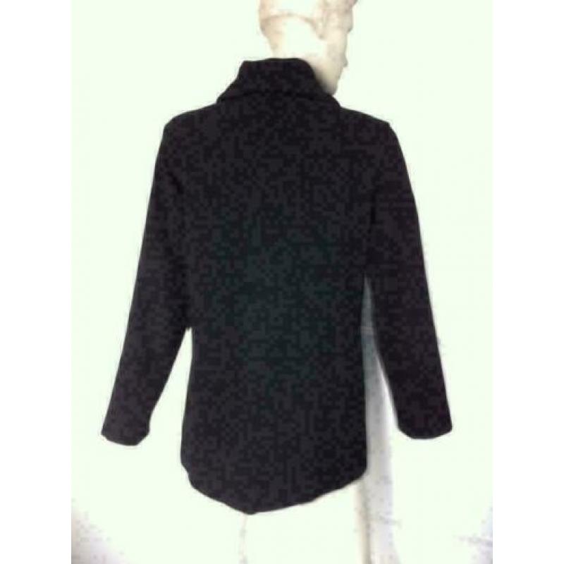 Z384 MELVIN M.L.V. zwart wollen winterjas jas Maat 40=M