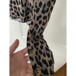 Primark top met zwart luipaard shirt panter leopard print S