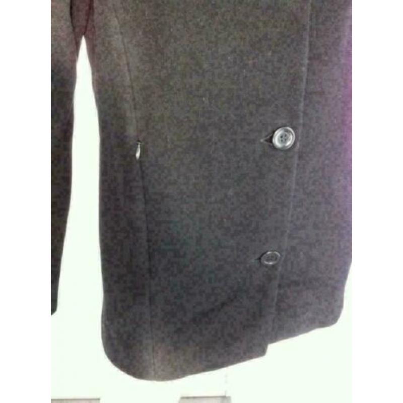 Z384 MELVIN M.L.V. zwart wollen winterjas jas Maat 40=M