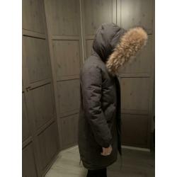 Airforce winterjas met bontkraag