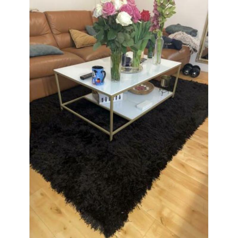 Zwartbruinige vloerkleed 175x240