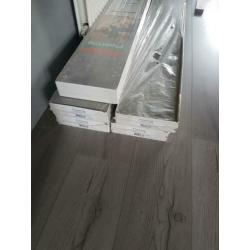 Kliklaminaat kasteel eik grijs 10 m2 met ondervloer