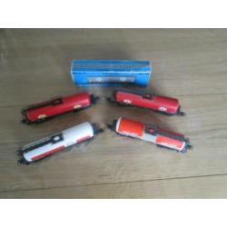 Marklin vier grote ketelwagons.