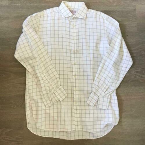 Pink, Herringbone Twill, wit, ruit, katoenen, overhemd, 42