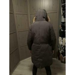 Airforce winterjas met bontkraag