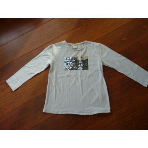 Grijs longsleeve met pailletten Belle maat 140 Zara Girls