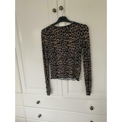 Primark top met zwart luipaard shirt panter leopard print S
