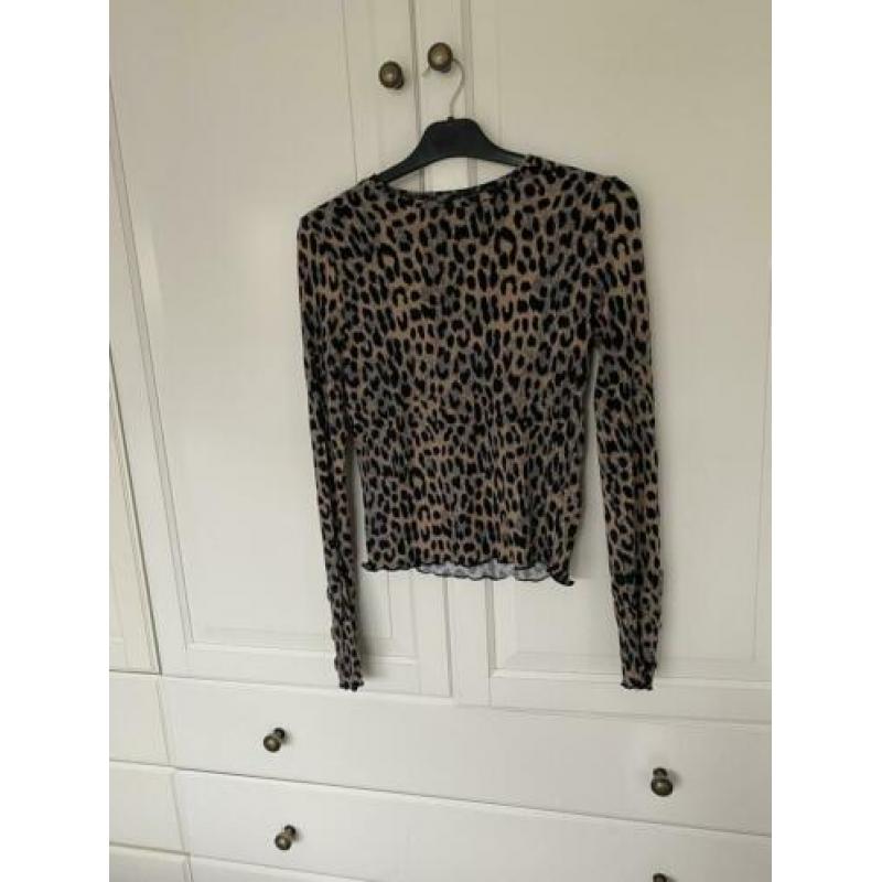 Primark top met zwart luipaard shirt panter leopard print S