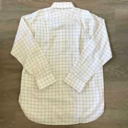Pink, Herringbone Twill, wit, ruit, katoenen, overhemd, 42