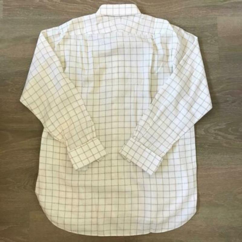 Pink, Herringbone Twill, wit, ruit, katoenen, overhemd, 42