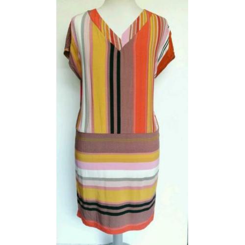 Coster Copenhagen Kaftan jurk M 38 Streep Oranje Oker