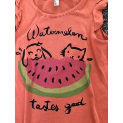 3 vrolijke t-shirts, mt 98/104