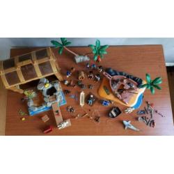 Piraten set Eiland en Kist Piraten Playmobiel