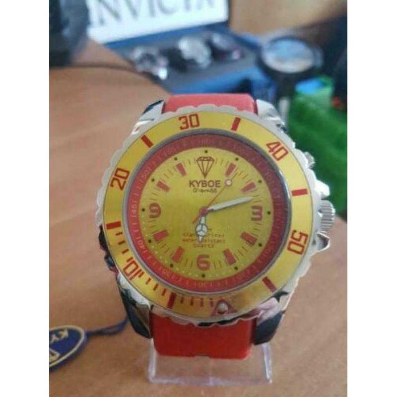 nieuwe KYBOE 55 mm horloge,s 50euro pst opruiming xxl