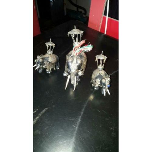 olifantjes bekleed Met zilver