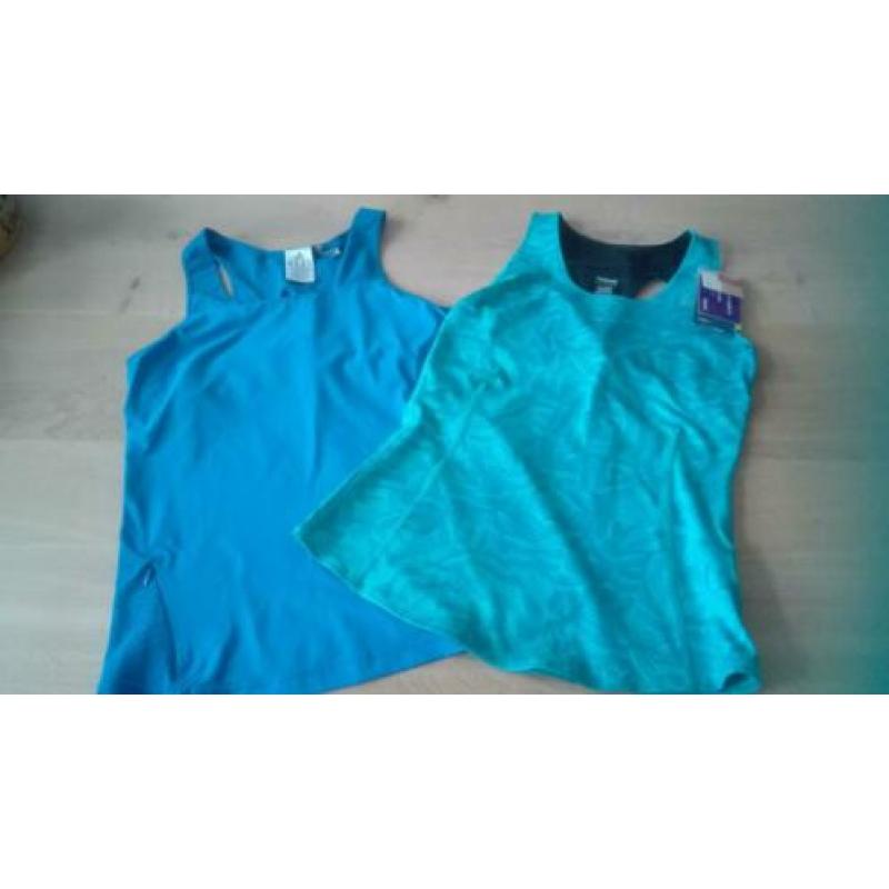 Twee nieuwe sport shirts dames Reebok mt M Adidas mt 42
