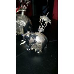 olifantjes bekleed Met zilver