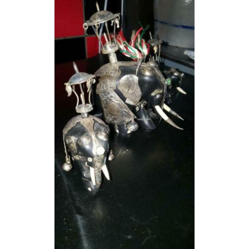 olifantjes bekleed Met zilver