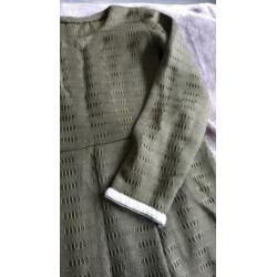Vintage jurk met kant aan mouw 38/40