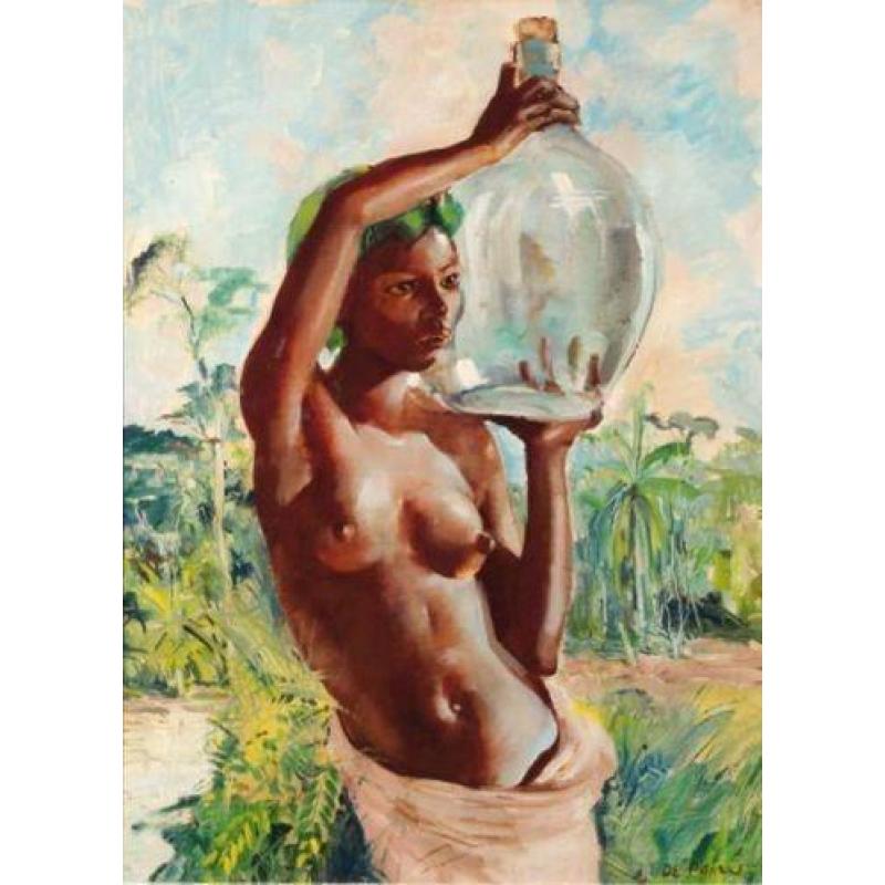 ==halfnaakte zwarte vrouw===Paul de Pauw 1910-1961==BELGISCH